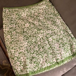 L.L. Bean Floral A-Line Skirt
